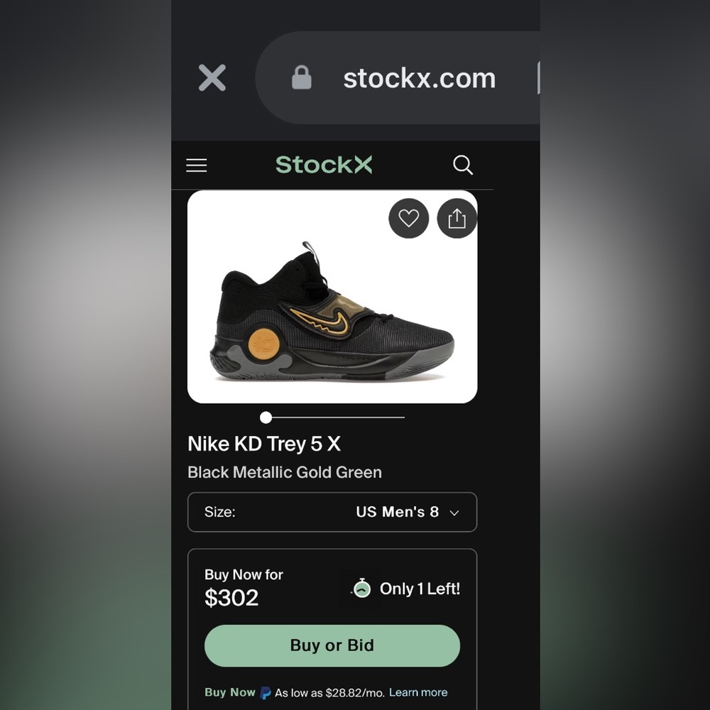 Nike KD Trey 5 X
Black Metallic Gold Green